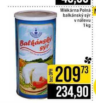 Mlékárna Polná balkánský sýr v nálevu 1 kg
