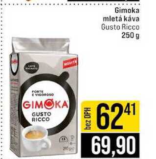 Gimoka mletá káva Gusto Ricco 250 g  v akci