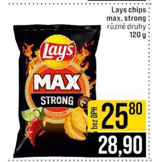 Lays chips max, strong různé druhy 120 g
