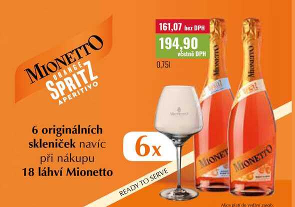 MIONETTO ORANGE SPRITZ APERITIVO 0,75l