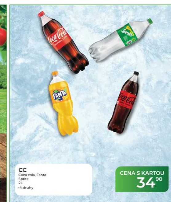 CC Coca cola, Fanta Sprite 2l