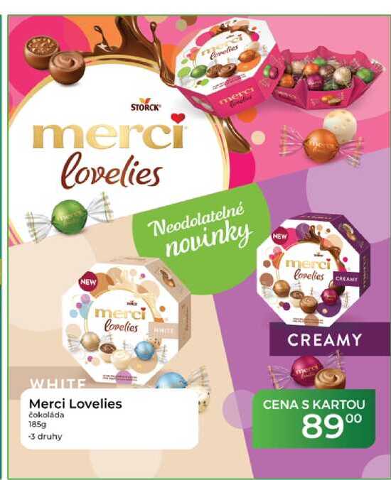 Merci Lovelies čokoláda 185g