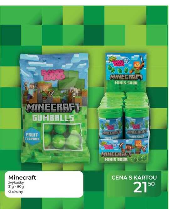 Minecraft žvýkačky 31g-80g
