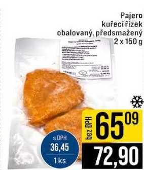 Pajero kuřecí řízek obalovaný, předsmažený 2 x 150 g 