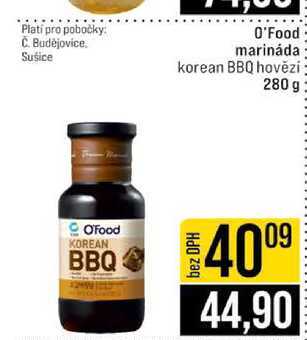 O'Food marináda korean BBQ hovězí 280 g