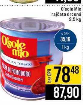 O'sole Mio rajčata drcená 2,5 kg