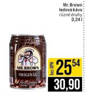 Mr. Brown ledová káva různé druhy 0,24l