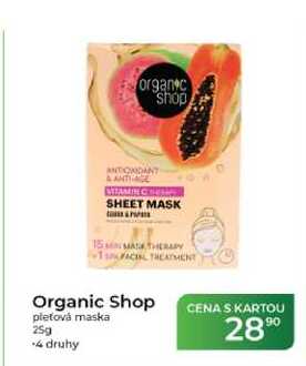 Organic Shop pleťová maska 25g