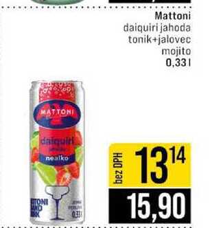 Mattoni daiquiri jahoda tonik+jalovec mojito 0,33l