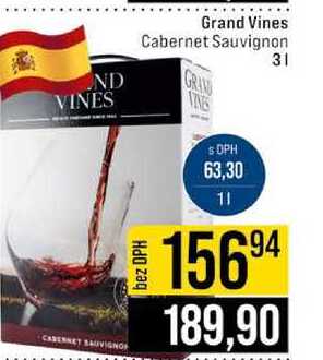 Grand Vines Cabernet Sauvignon 3l