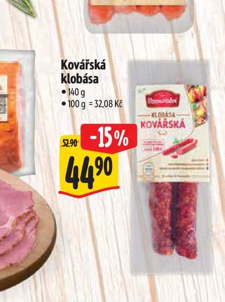 Kovářská klobása 140 g 