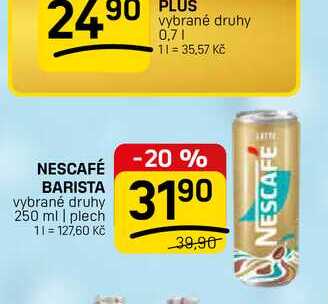 NESCAFÉ BARISTA vybrané druhy 250 ml | plech