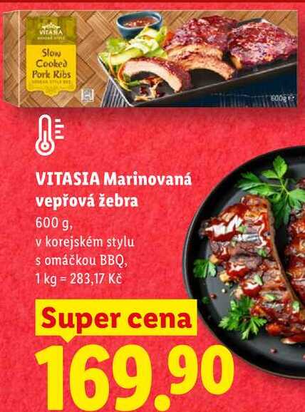 VITASIA Marinovaná vepřová žebra, 600 g