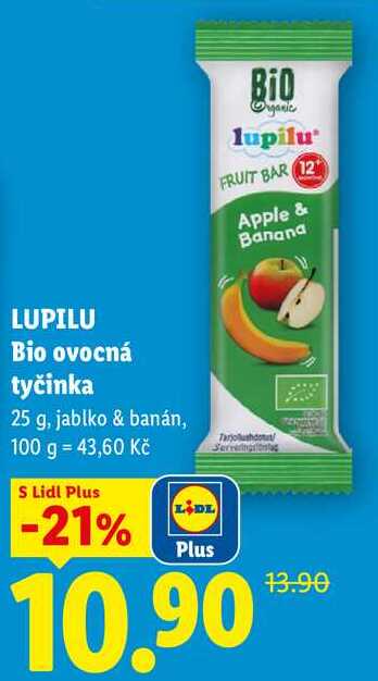 LUPILU Bio ovocná tyčinka, 25 g