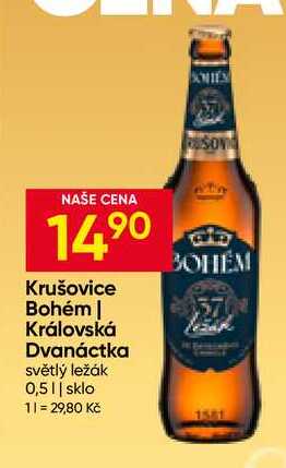 Krušovice královská 12° 0,5l  v akci