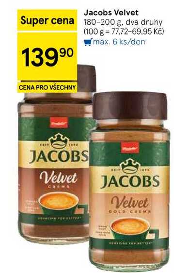 Jacobs Velvet Rozpustná káva 200g
