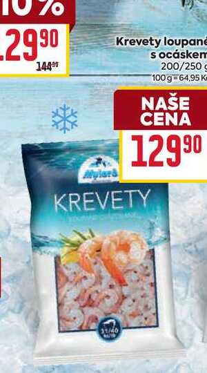 Krevety loupané s ocáskem 200/250 g
