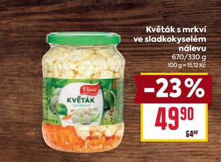 Květák s mrkví ve sladkokyselém nálevu 670/330 g 