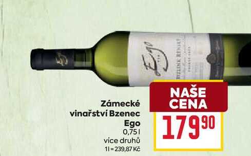 Zámecké vinařství Bzenec Ego 0,75l
