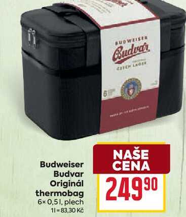 Budweiser Budvar Originál thermobag 6x0,51, plech