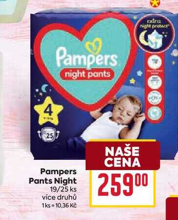 Pampers Pants Night 19/25 ks 