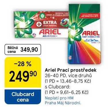 Ariel Prací prostředek, 26-40 PD, více druhů