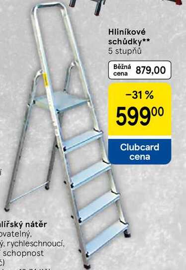 Hliníkové schůdky, 5 stupňů