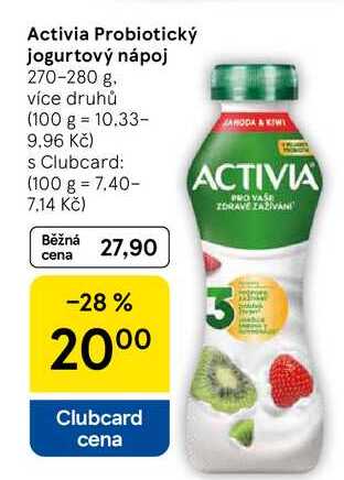 Activia Probiotický jogurtový nápoj, 270-280 g