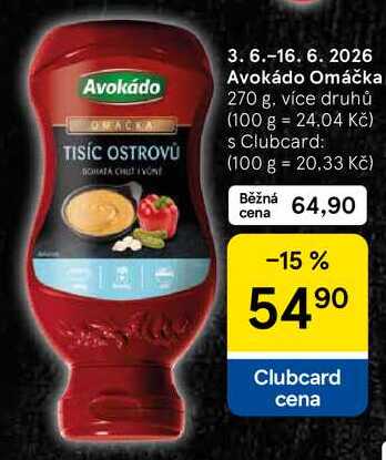 Avokádo Omáčka, 270 g, více druhů  