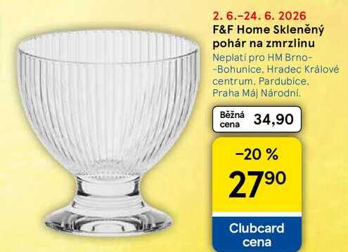 F&F Home Skleněný pohár na zmrzlinu
