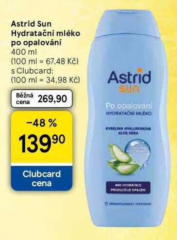 Astrid Sun Hydratační mléko po opalování, 400 ml