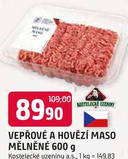 VEPŘOVÉ A HOVĚZÍ MASO MĚLNĚNÉ 600 g