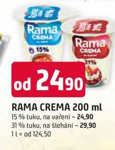 RAMA CREMA 200 ml 15% tuku, na vaření 