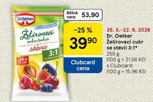 Dr. Oetker Želírovací ovocný cukr se stévií, 250g