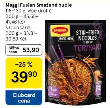 Maggi Fusian Smažené nudle, 118-130 g, více druhů