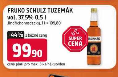 FRUKO SCHULZ TUZEMÁK vol. 37,5% 0,5 L