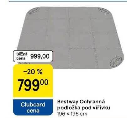 Bestway Ochranná podložka pod vířivku, 196 x 196 cm  