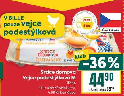 Srdce domova Vejce podestýlková M 10 ks