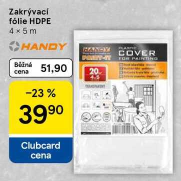 Zakrývací fólie HDPE 4 x 5 m