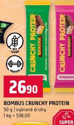 BOMBUS CRUNCHY PROTEIN 50 g vybrané druhy