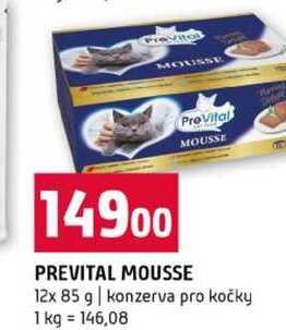 PREVITAL MOUSSE 12x 85 g konzerva pro kočky