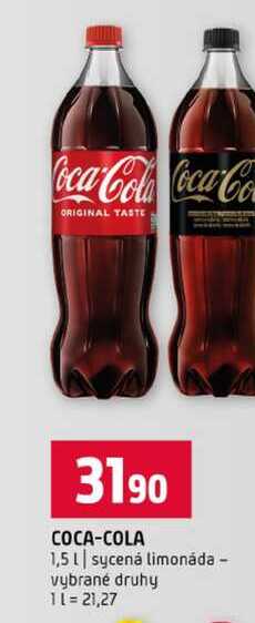 COCA-COLA 1,5l sycená limonáda vybrané druhy