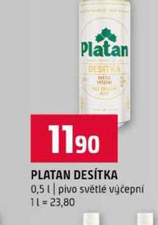 PLATAN DESÍTKA 0,5l pivo světlé výčepní