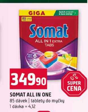 SOMAT ALL IN ONE 85 dávek tablety do myčky 