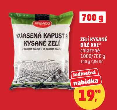 ZELÍ KYSANÉ BÍLÉ XXL chlazené, 1000/700 g