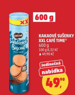 KAKAOVÉ SUŠENKY XXL CAFÉ TIME, 600 g 
