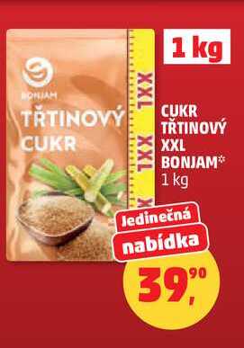 CUKR TŘTINOVÝ XXL BONJAM, 1 kg