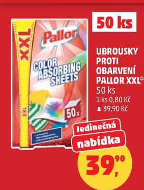 UBROUSKY PROTI OBARVENÍ PALLOR XXL, 50 ks  
