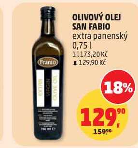 OLIVOVÝ OLEJ SAN FABIO extra panenský, 0,75 l