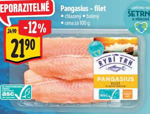 Pangasius - filet, cena za 100 g